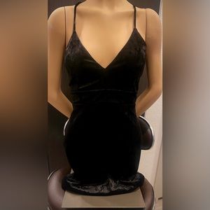 Black mid dress with lace back